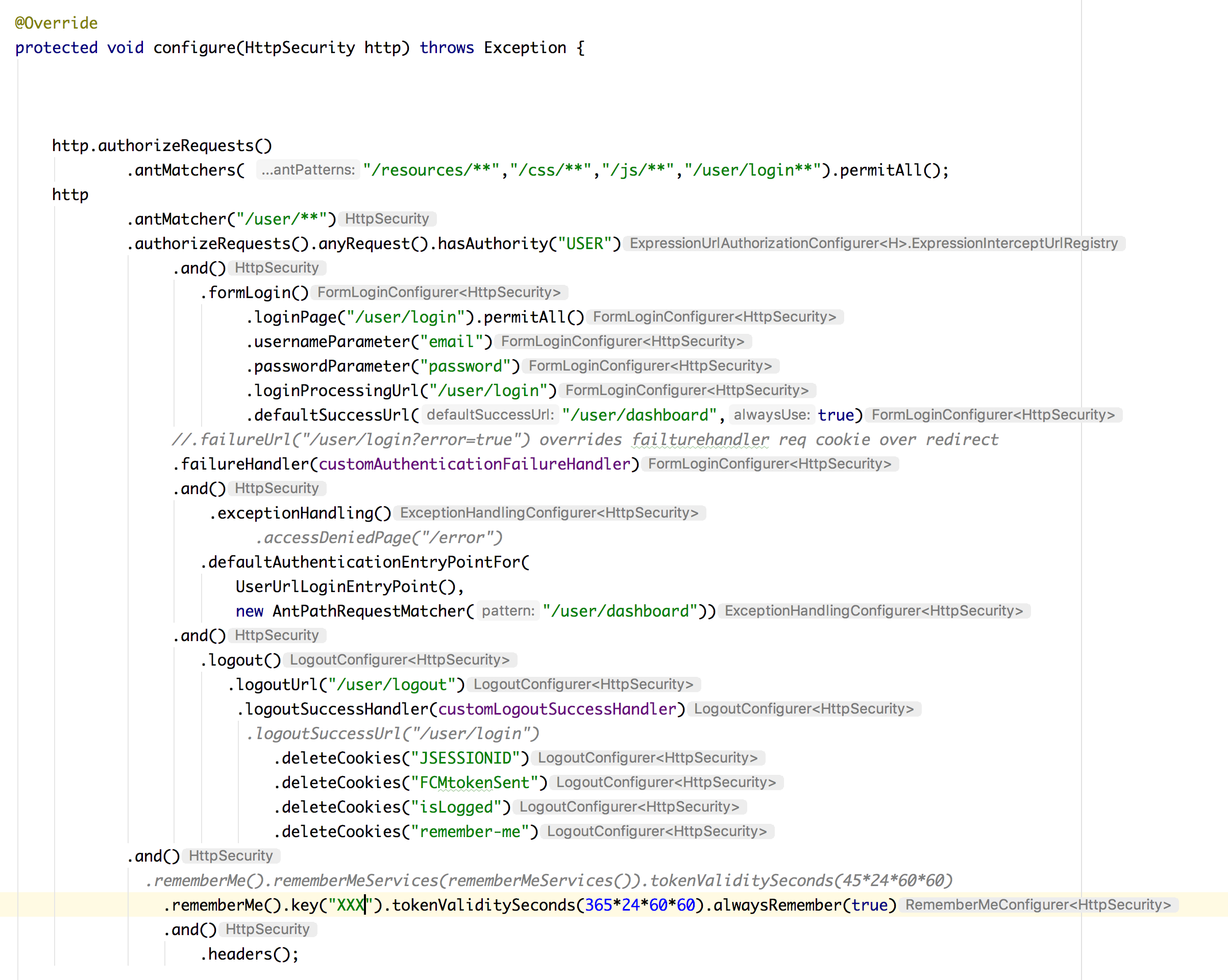 Remembermeservices Spring Boot Security Configuration, Practically