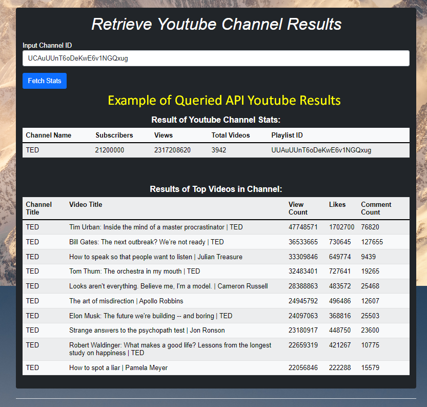 GitHub - aramjee/Youtube-Project: youtube api project with flask