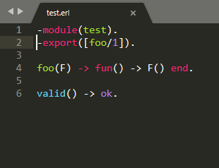 [Erlang] incorrect syntax highlighting with first class functions ...