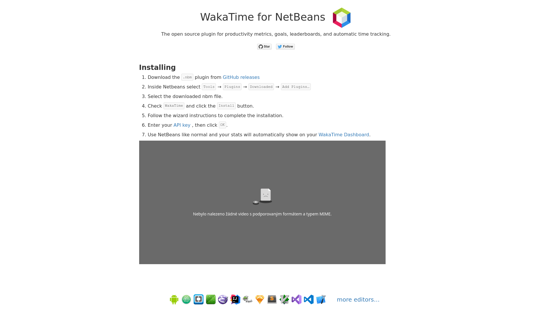 Video is gone · Issue #18 · wakatime/netbeans-wakatime · GitHub