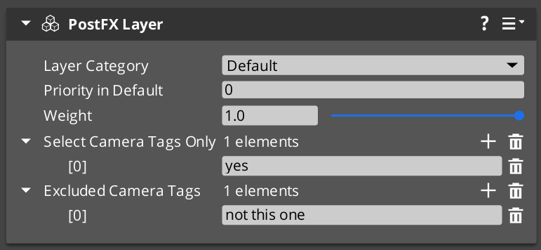 PostFX Layer component camera tag lists can't add container item string ...