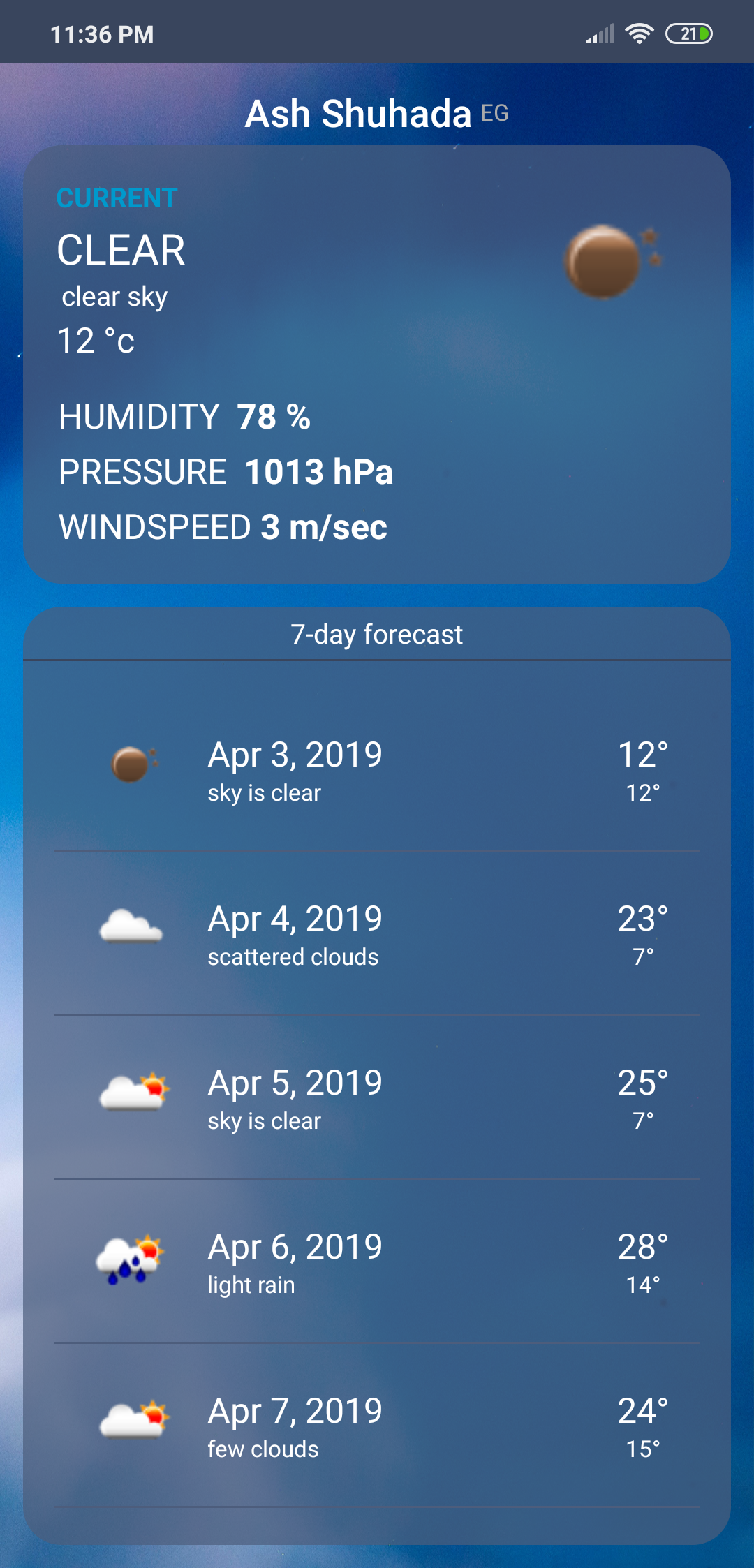 GitHub - abdomashael/Weather: Weather app based on current user location