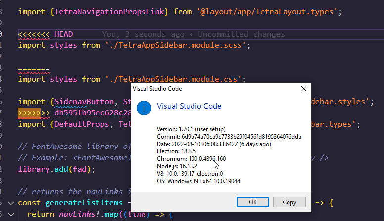 Can't see original git conflict resovler UI including tooltip · Issue ...