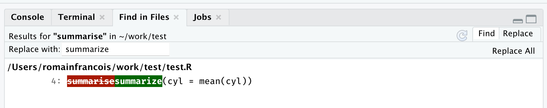 Feature request) Refresh Find in Files · Issue #3240 · rstudio/rstudio ...