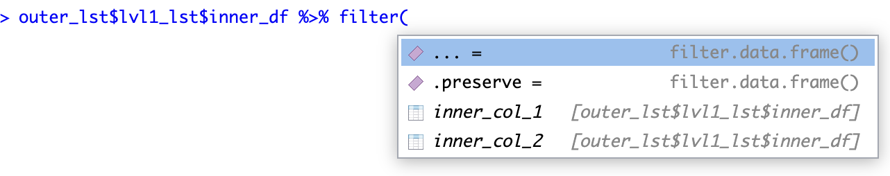 Chain completions with more complex `chainObjectName` by romainfrancois ...