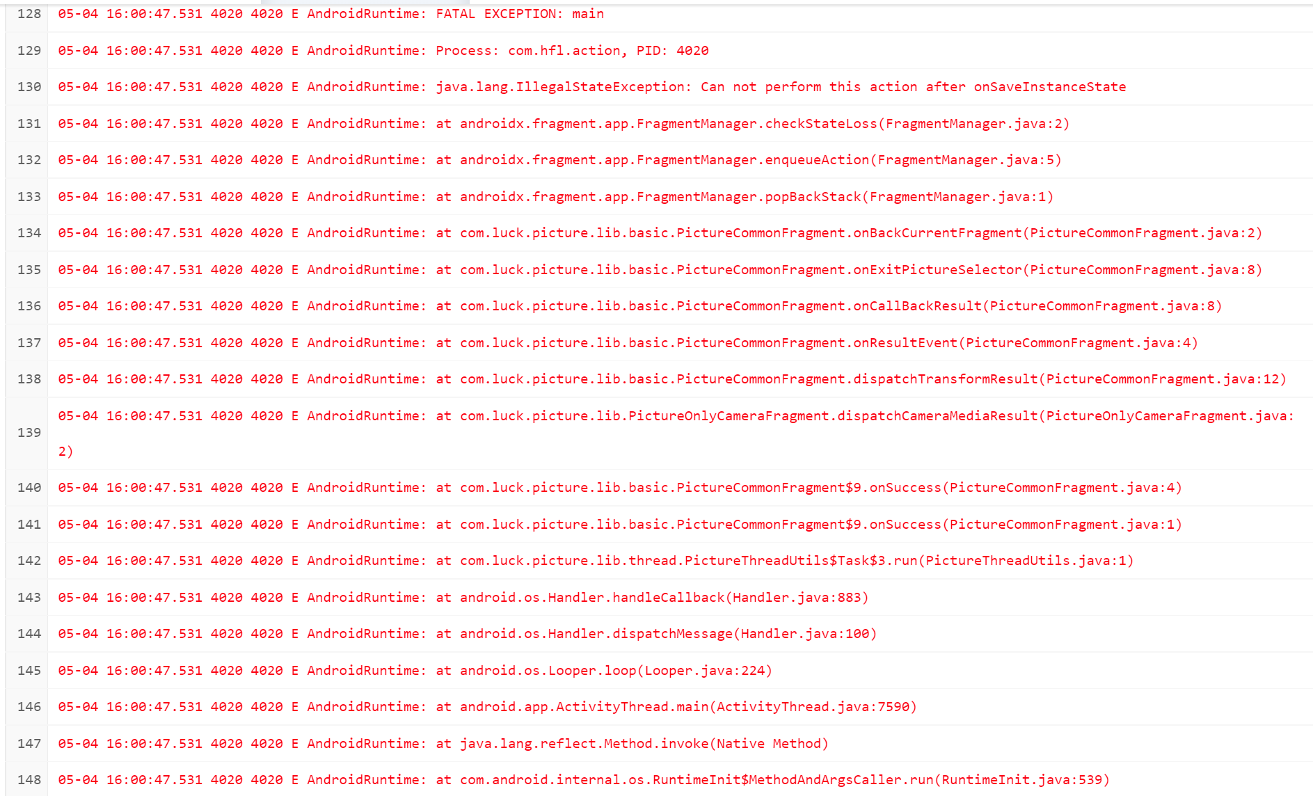 Can not perform this action after onSaveInstanceState · Issue #2349 ...