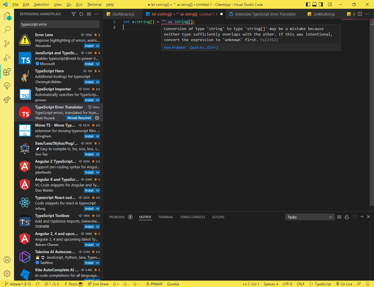 The VSCode extension does not work in file without extension with ...