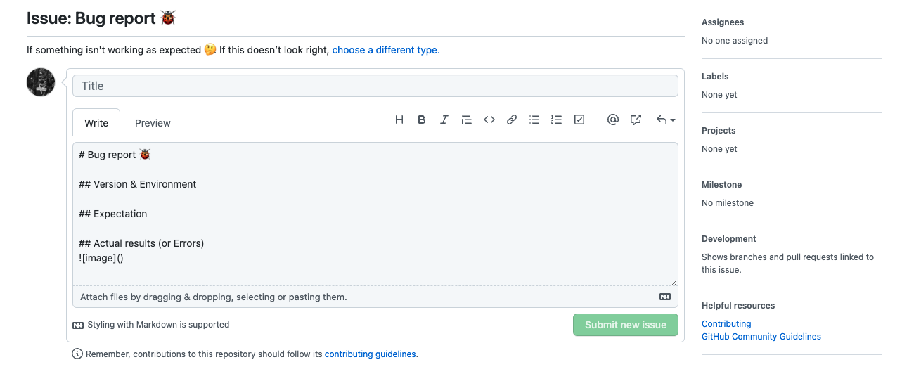 Issue Write