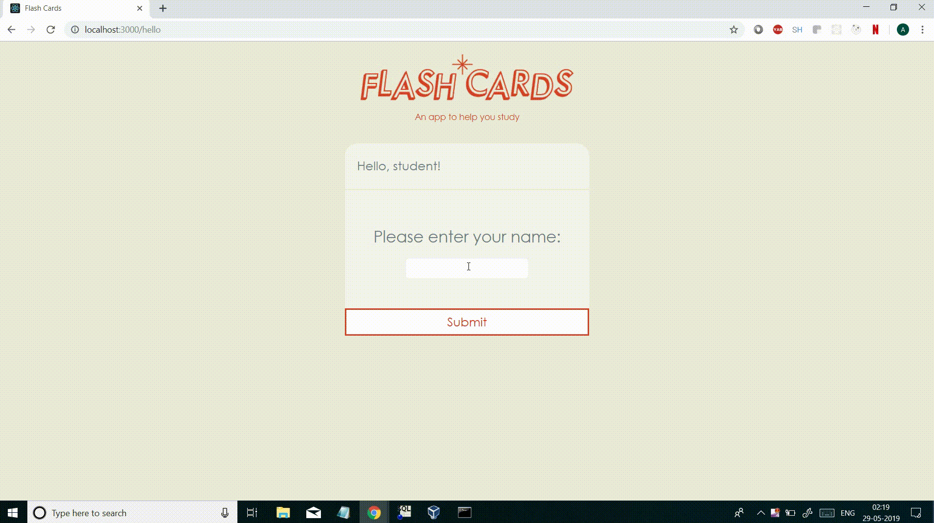 GitHub - ashishshah1995/Express-FlashCardApp: Flashcards web ...