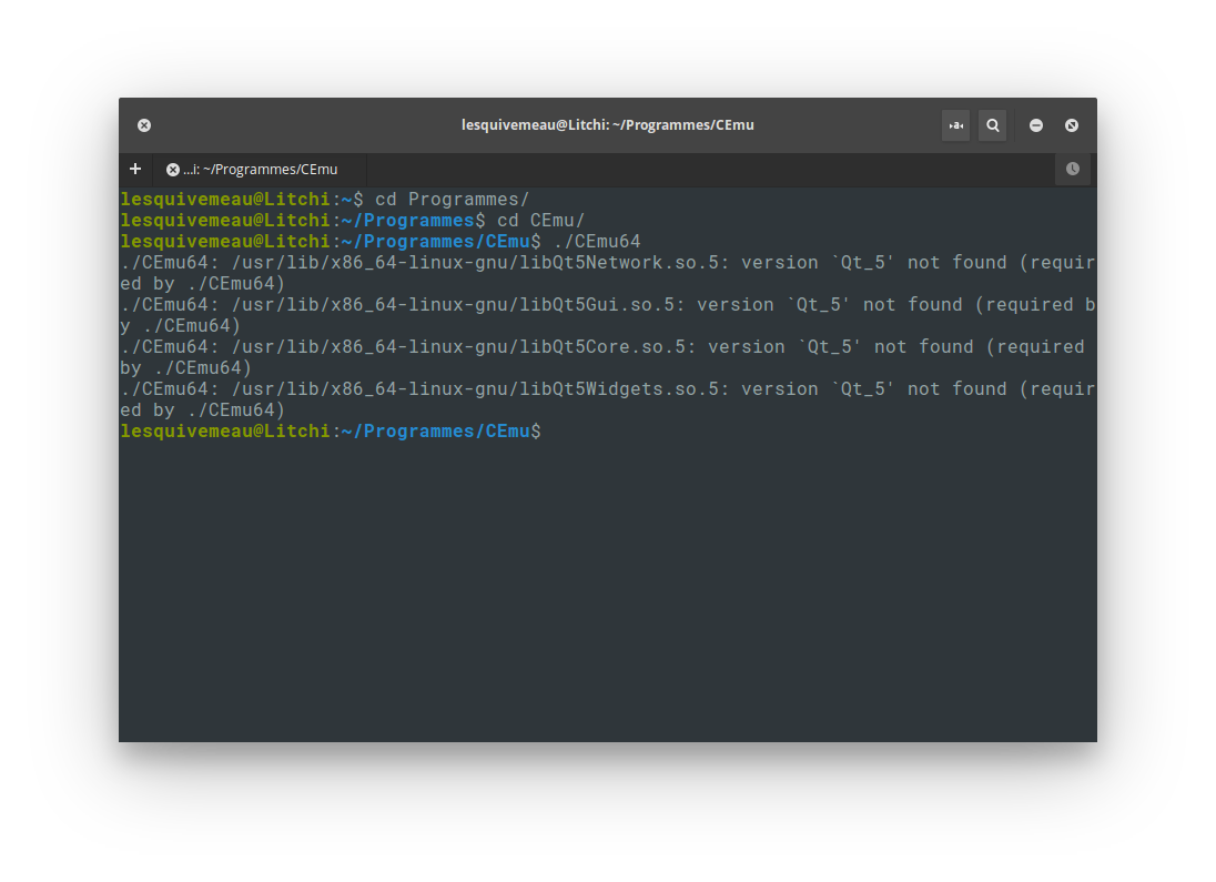 Can't run linux build, qt libs throwing errors · Issue 144 · CEProgramming/CEmu · GitHub