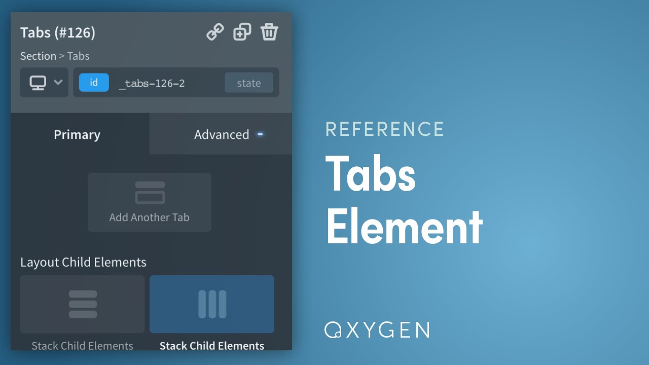 Oxygen Builder Tabs