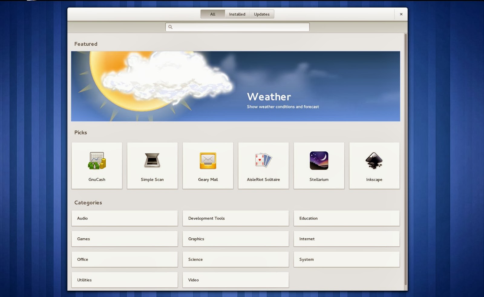 Gnome Software Center