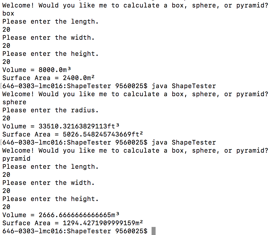 GitHub - ddalcanto/shapetester: Java project to calculate surface area ...