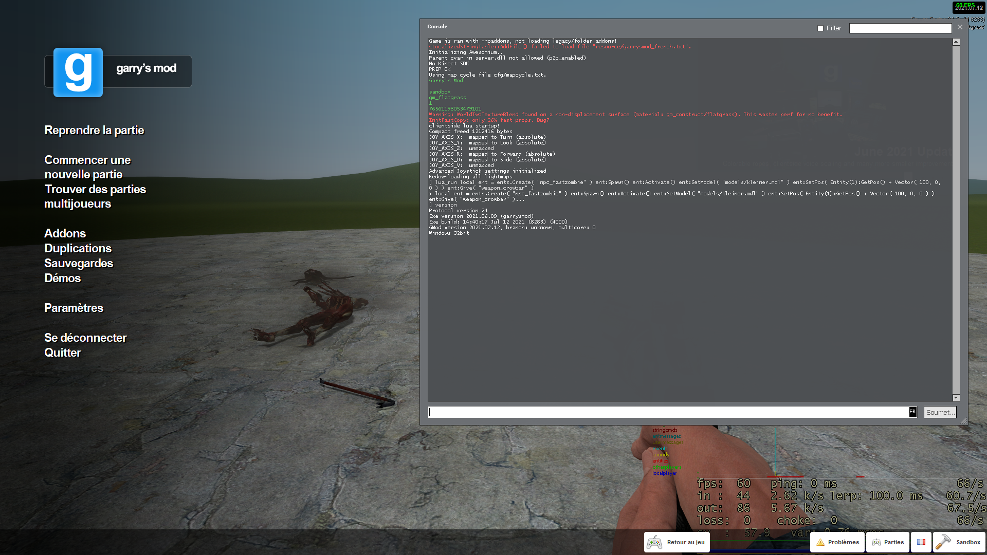Zombie NPCs set to different model and holding weapon freeze game when ...