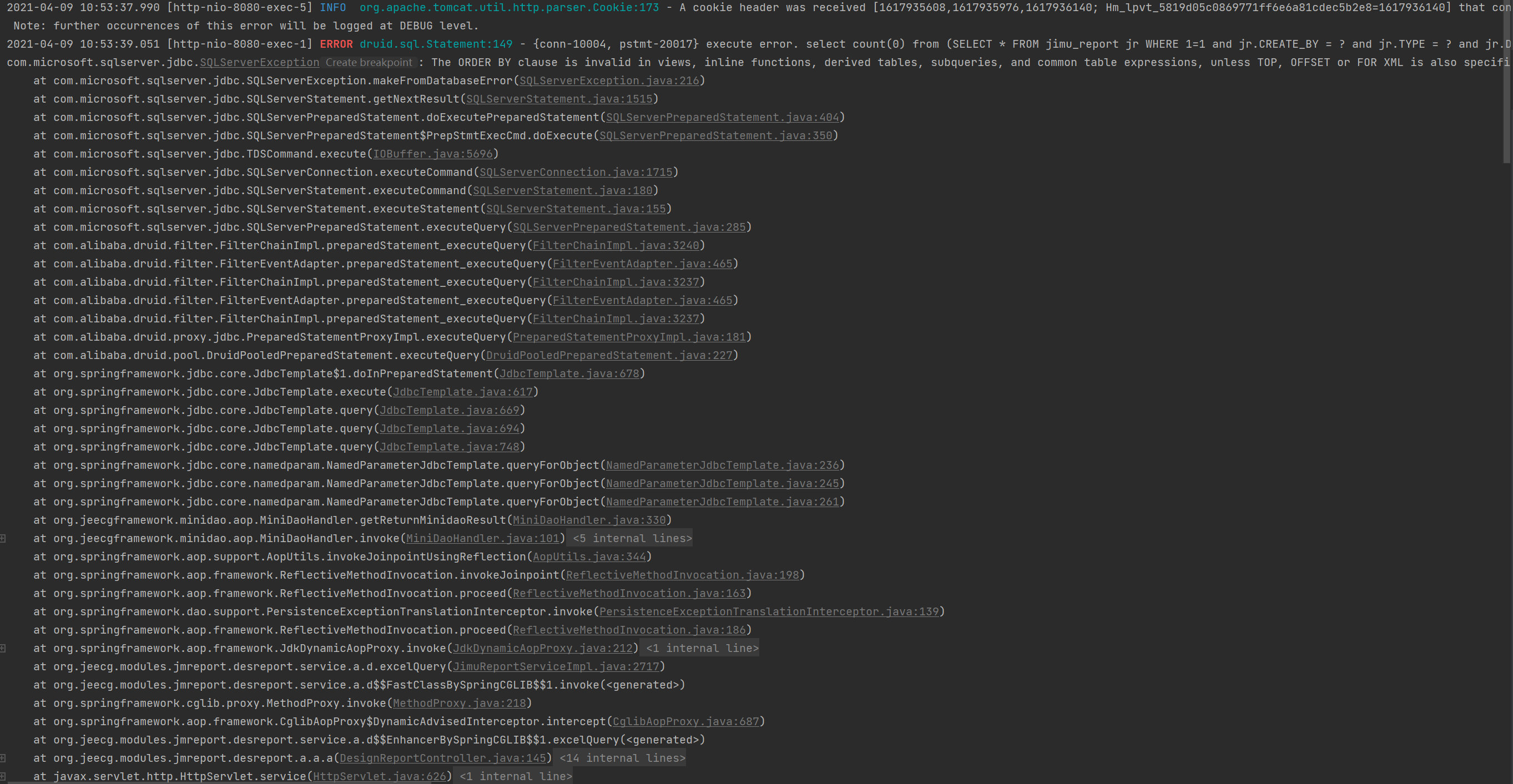 打开报表设计器报错 · Issue #2438 · jeecgboot/JeecgBoot · GitHub