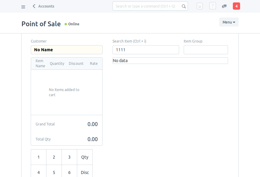 POS Scan or Type Barcode results in "No Data" · Issue 16602 · frappe