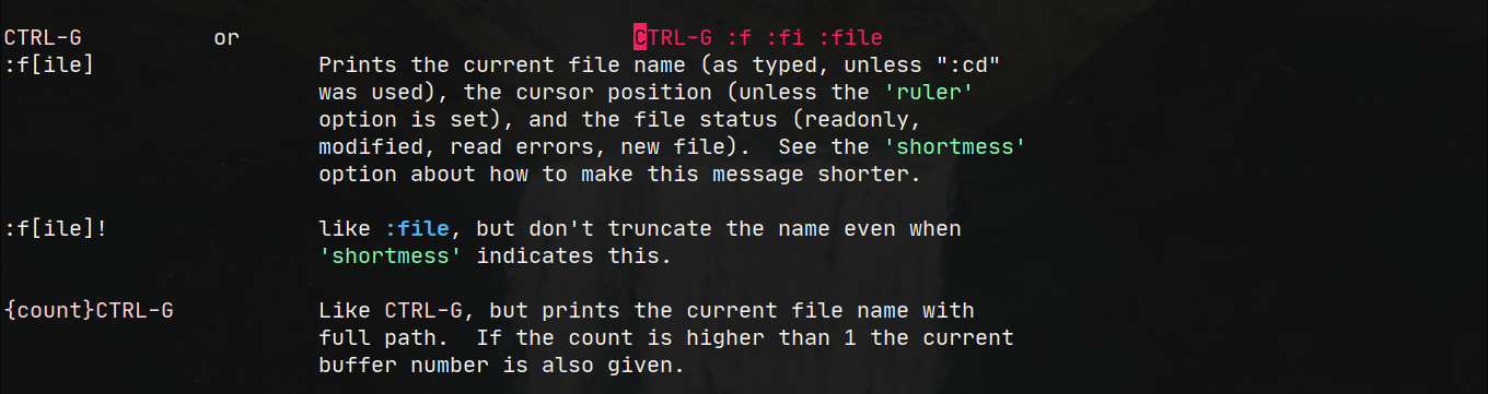 Help Document: Ctrl + G