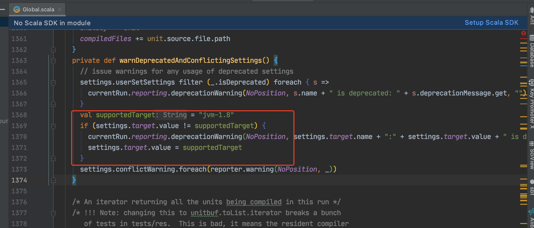 JVM compiler version verification in the scala 2.12.x branch