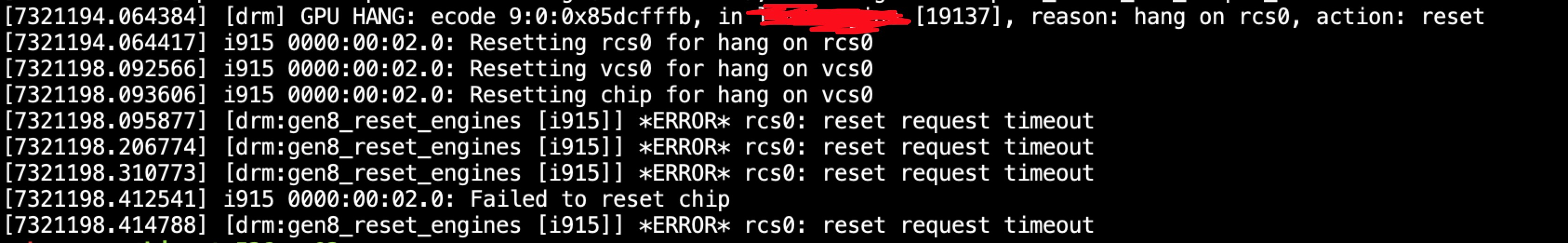 GPU hang, no way to recover only if reboot host · Issue #2270 · Intel ...