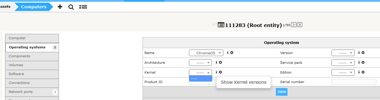 [9.3.3] kernel (from operating systems tab) uses wrong database field ...