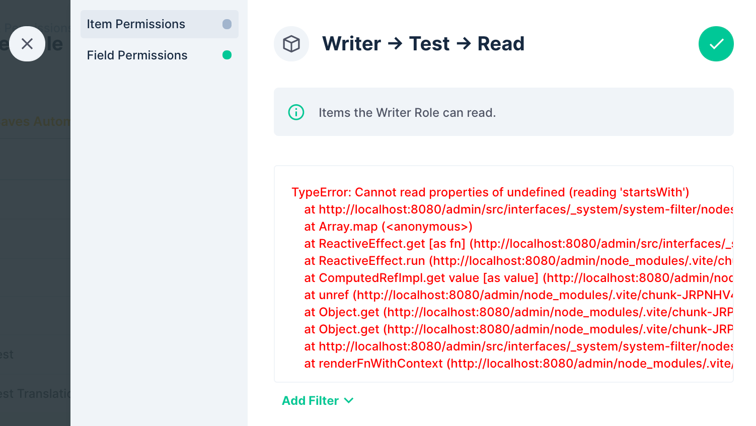 Error when entering custom permission after `All Access` · Issue #8512 ...