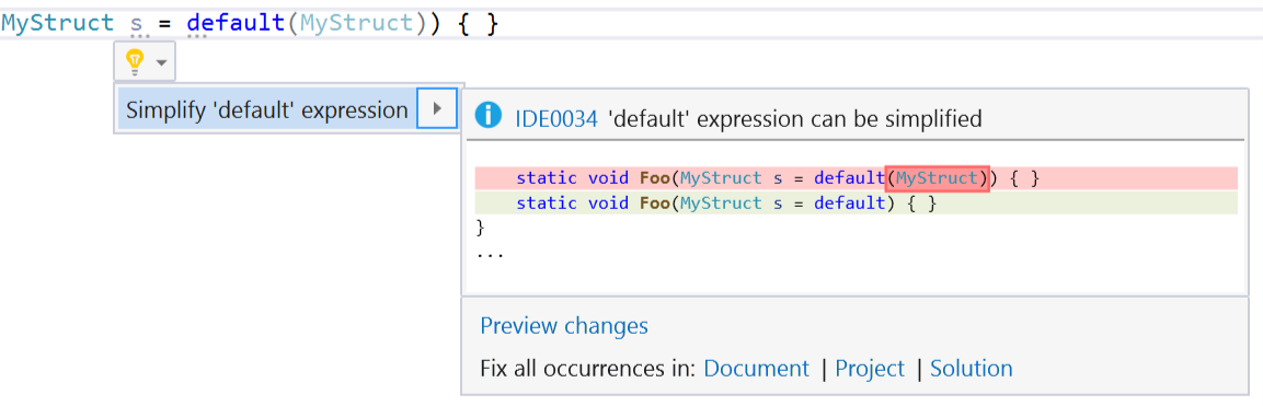 IntelliSense isn't simplifying optional parameter defaults · Issue ...