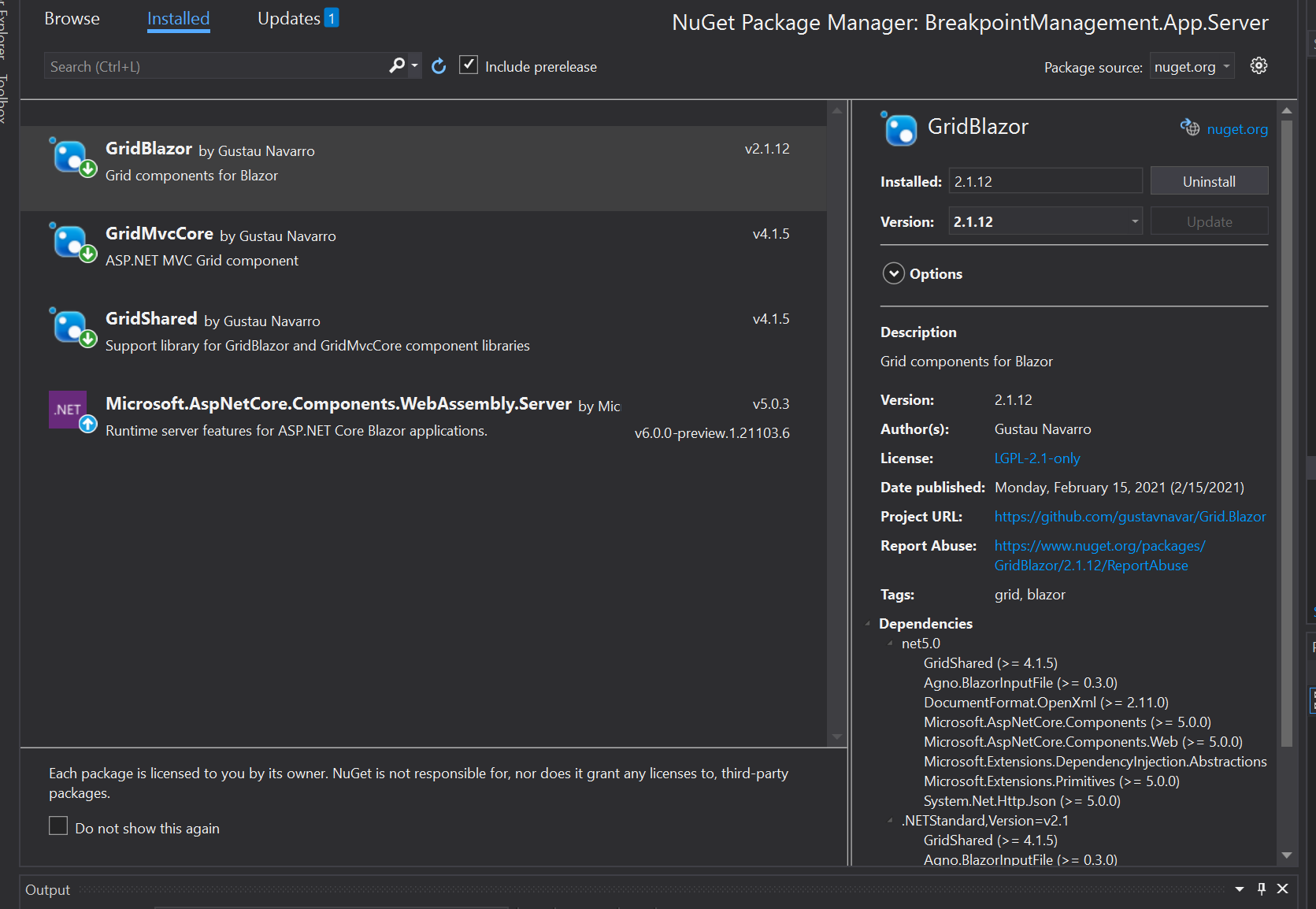 JavaScript function exception · Issue #260 · gustavnavar/Grid.Blazor ...