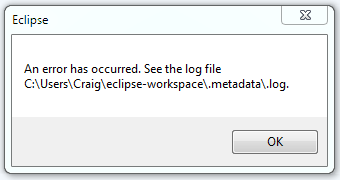Eclipse "Error has occurred" on startup after installing plugin (IEP ...