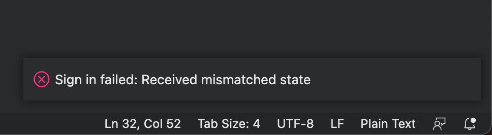 When you start a new GitHub sign in flow while in a sign in flow ...