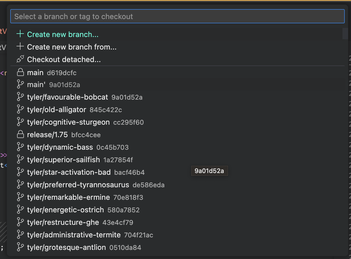 Let me delete branches from branch picker · Issue #174391 · microsoft ...