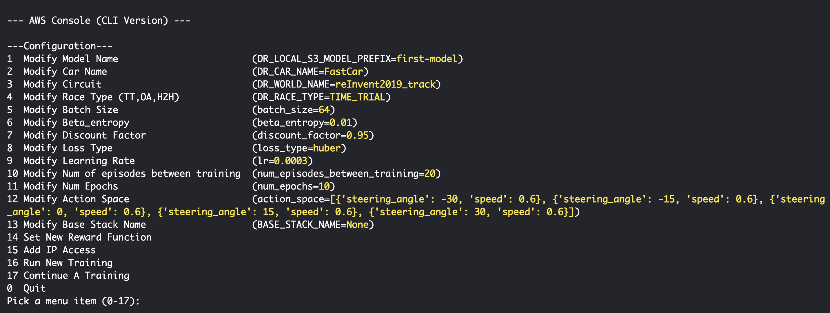 Create a Menu with improved usability to view/modify parameters and ...