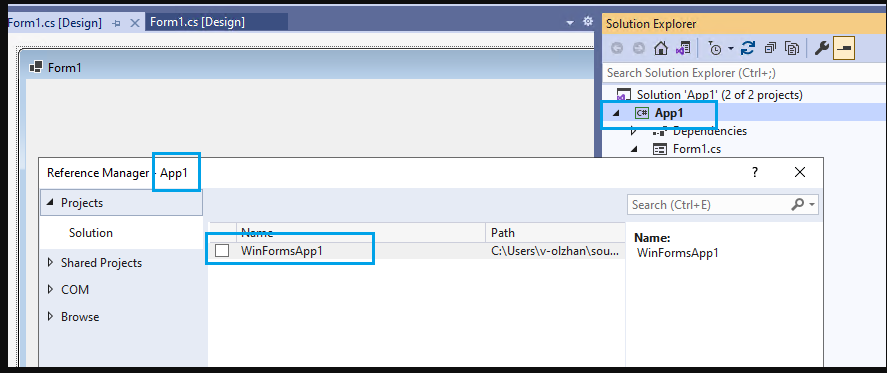 The selected target project in Reference Manager dialog is not correct ...