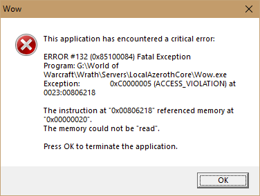 Pressing Esc crashes client · Issue #5321 · azerothcore/azerothcore ...