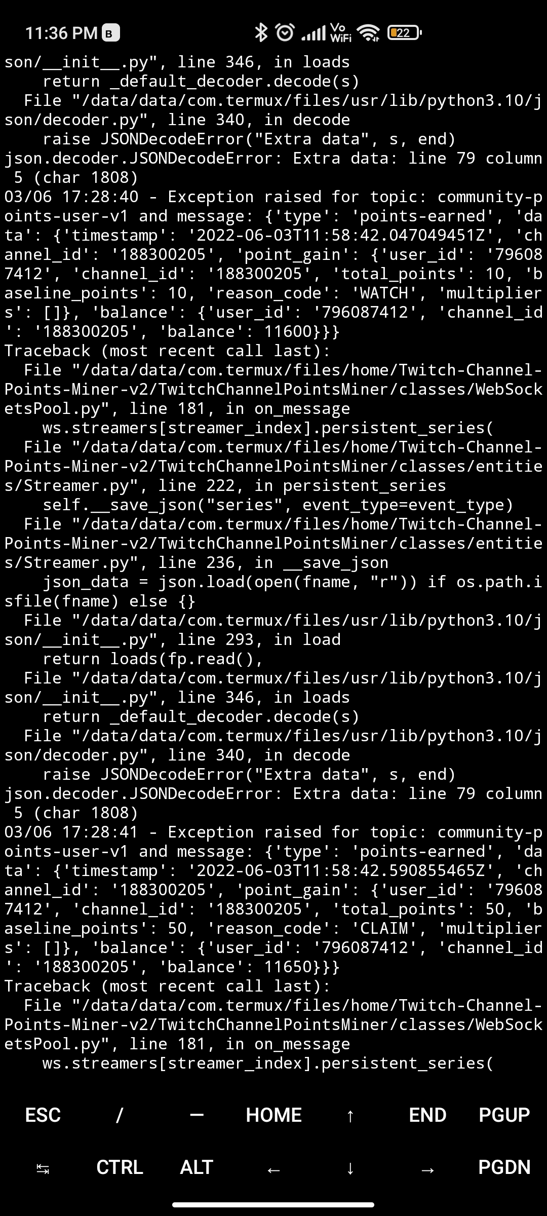 Exception Raised for topic:community points · Issue #523 · Tkd-Alex ...