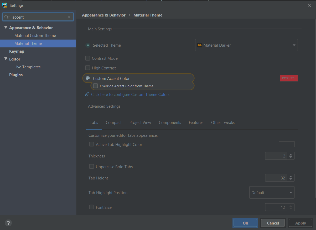 [IntelliJ 2019.3.2] Editor scrollbars not using accent color · Issue