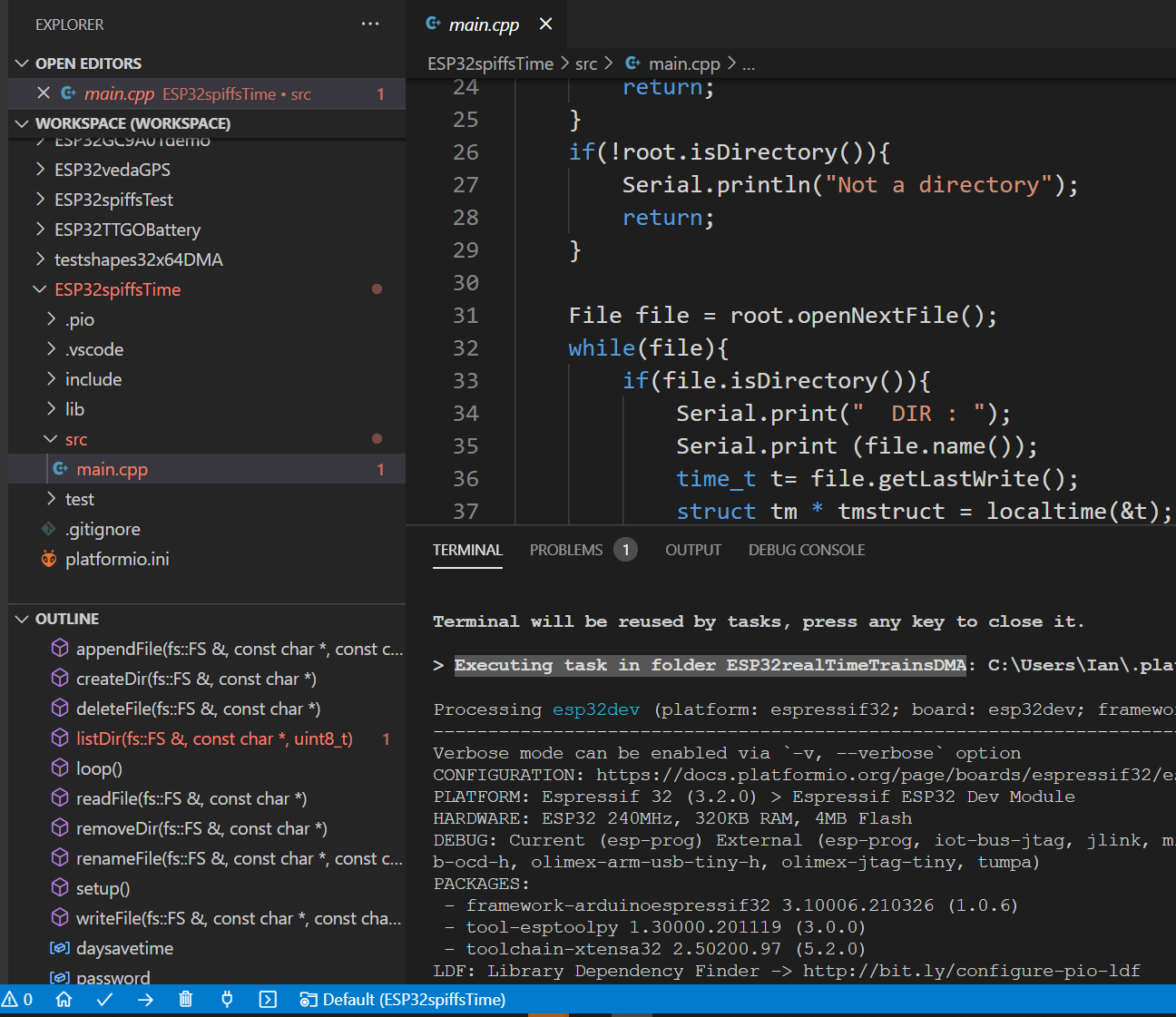 Having to separately select a default to compile and upload since v2.3. ...