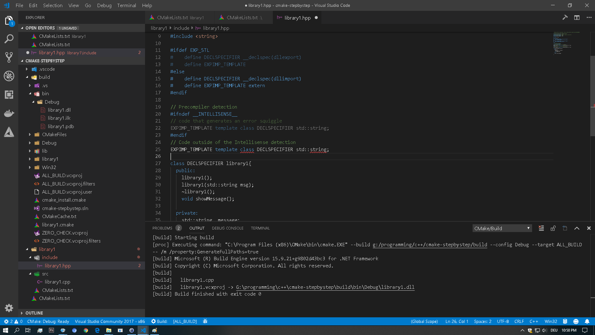Linting error for EXPIMP_TEMPLATE template class DECLSPECIFIER std ...