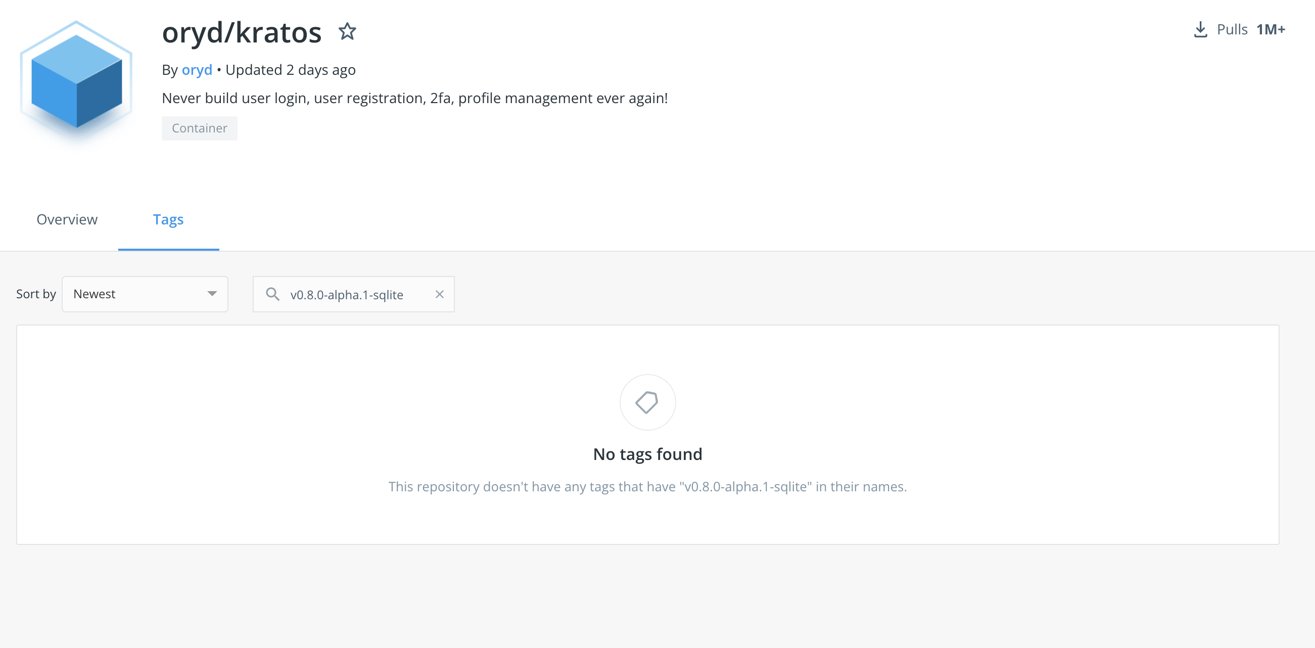 v0.8.0-alpha.1 missing docker image · Issue #1891 · ory/kratos · GitHub