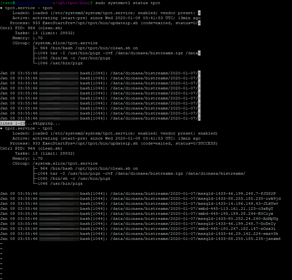 All docker containers/tpot fail, do not come back after a reboot ...