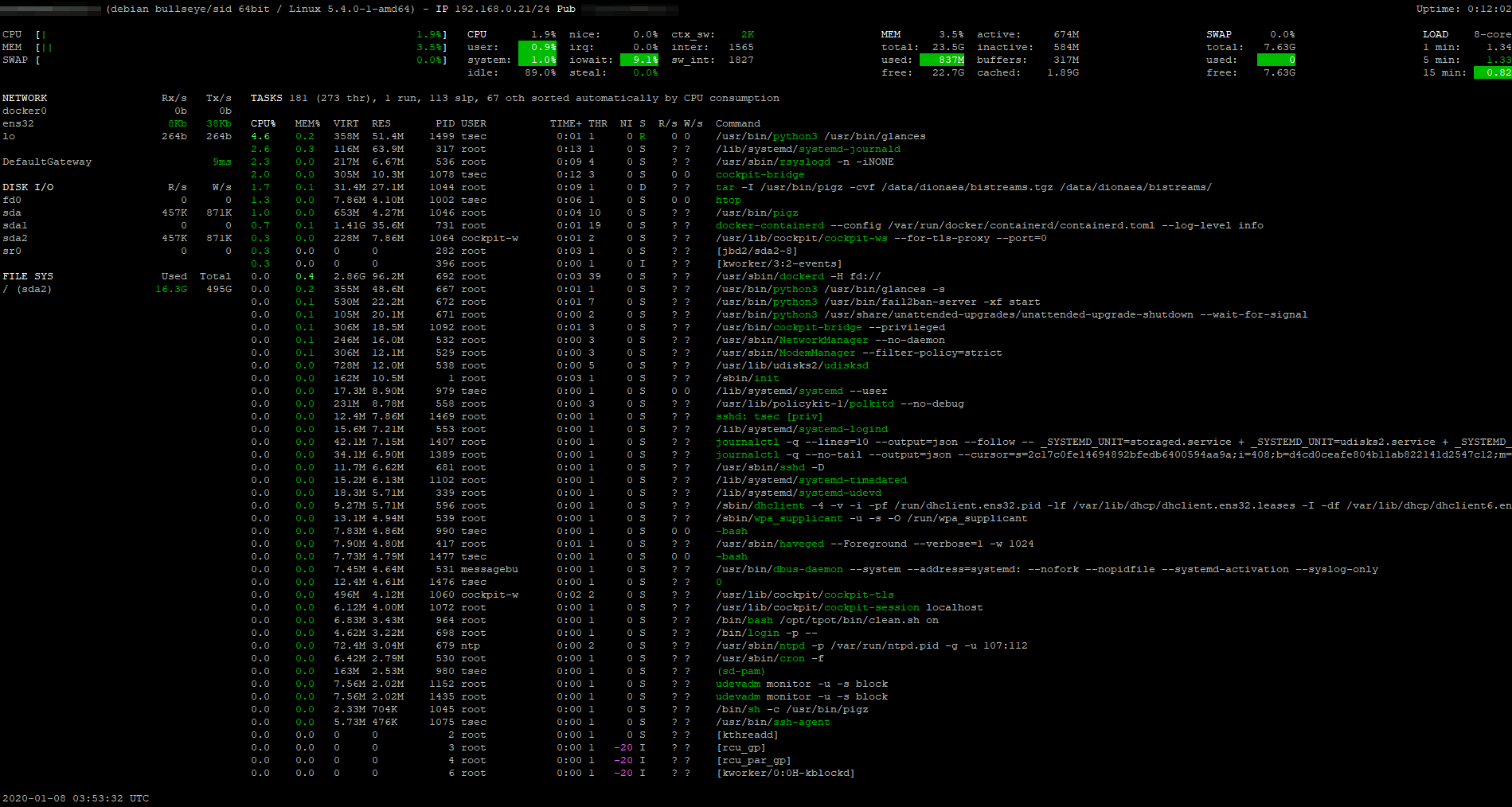 All docker containers/tpot fail, do not come back after a reboot ...
