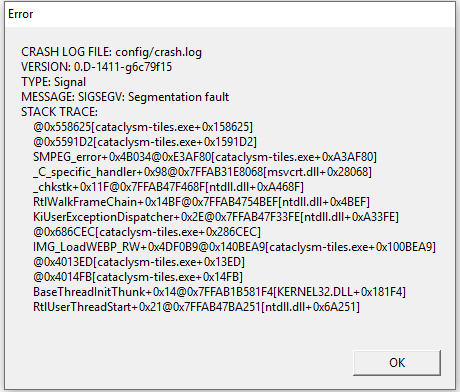 Crash: Segmentation fault · Issue #29278 · CleverRaven/Cataclysm-DDA ...