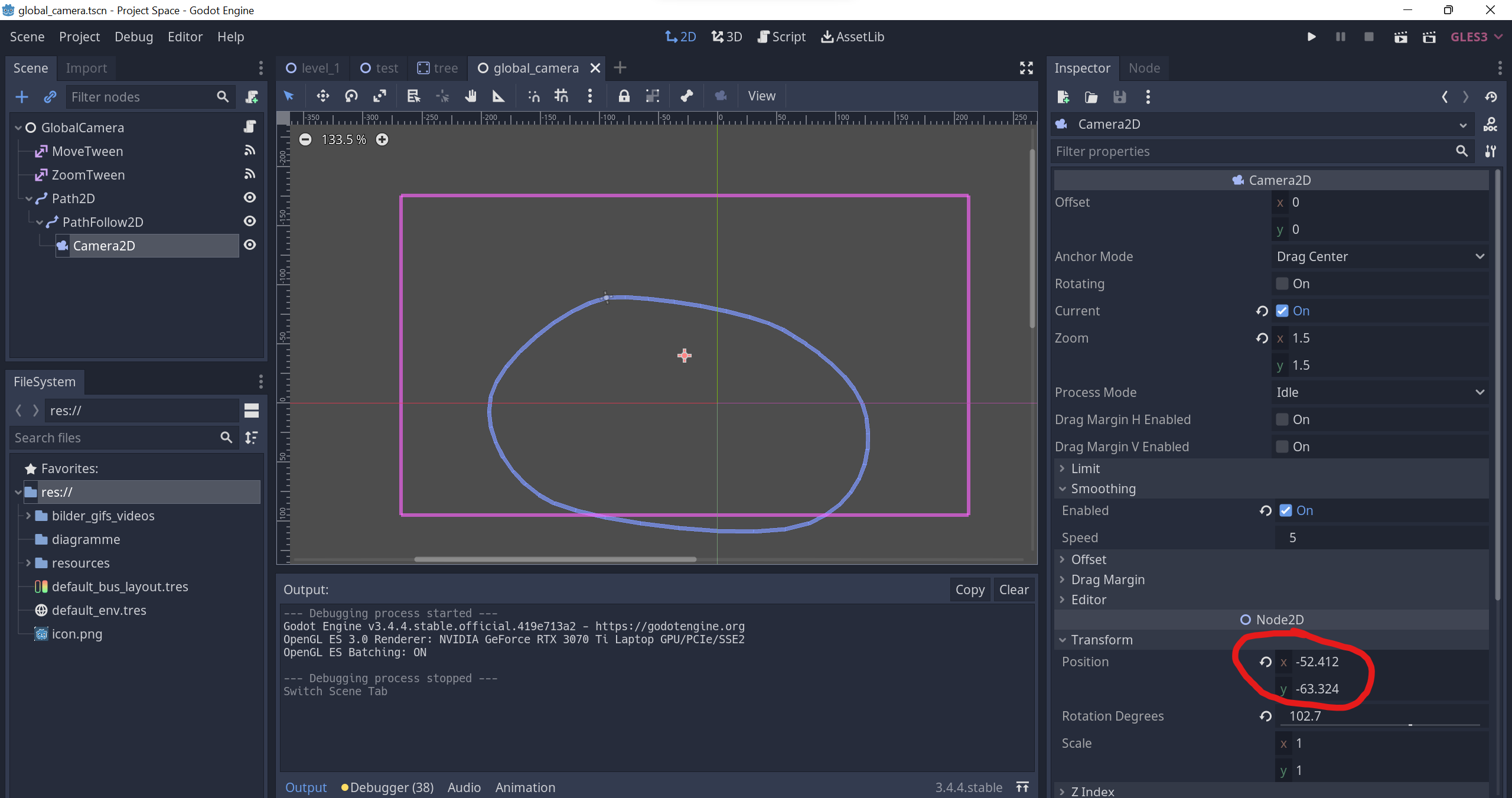 PathFollow2D erratically moves object along path / does not move object ...