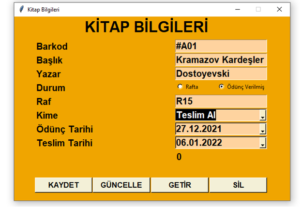 GitHub - Mertysahin/libraryManagement: Python & Tkinter kütüphane ...