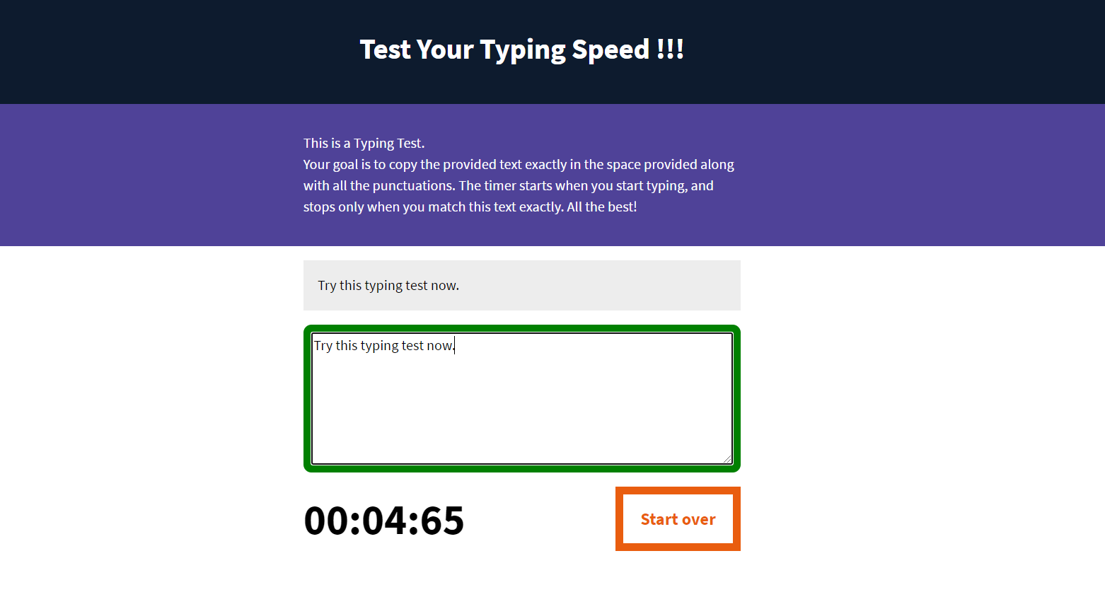 GitHub - mamathaguntu/TestTypingSpeed: Test your typing speed