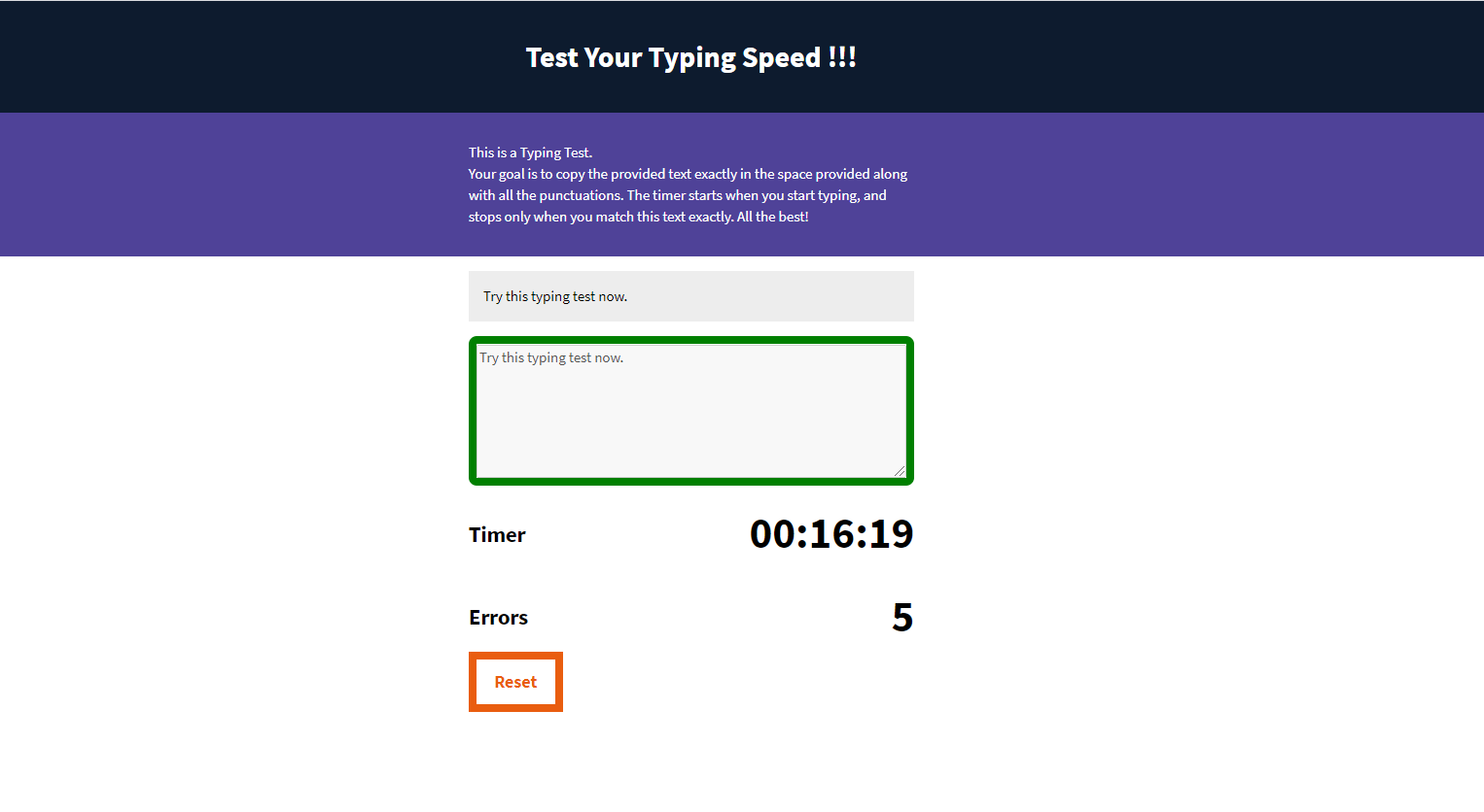 GitHub - mamathaguntu/TestTypingSpeed: Test your typing speed