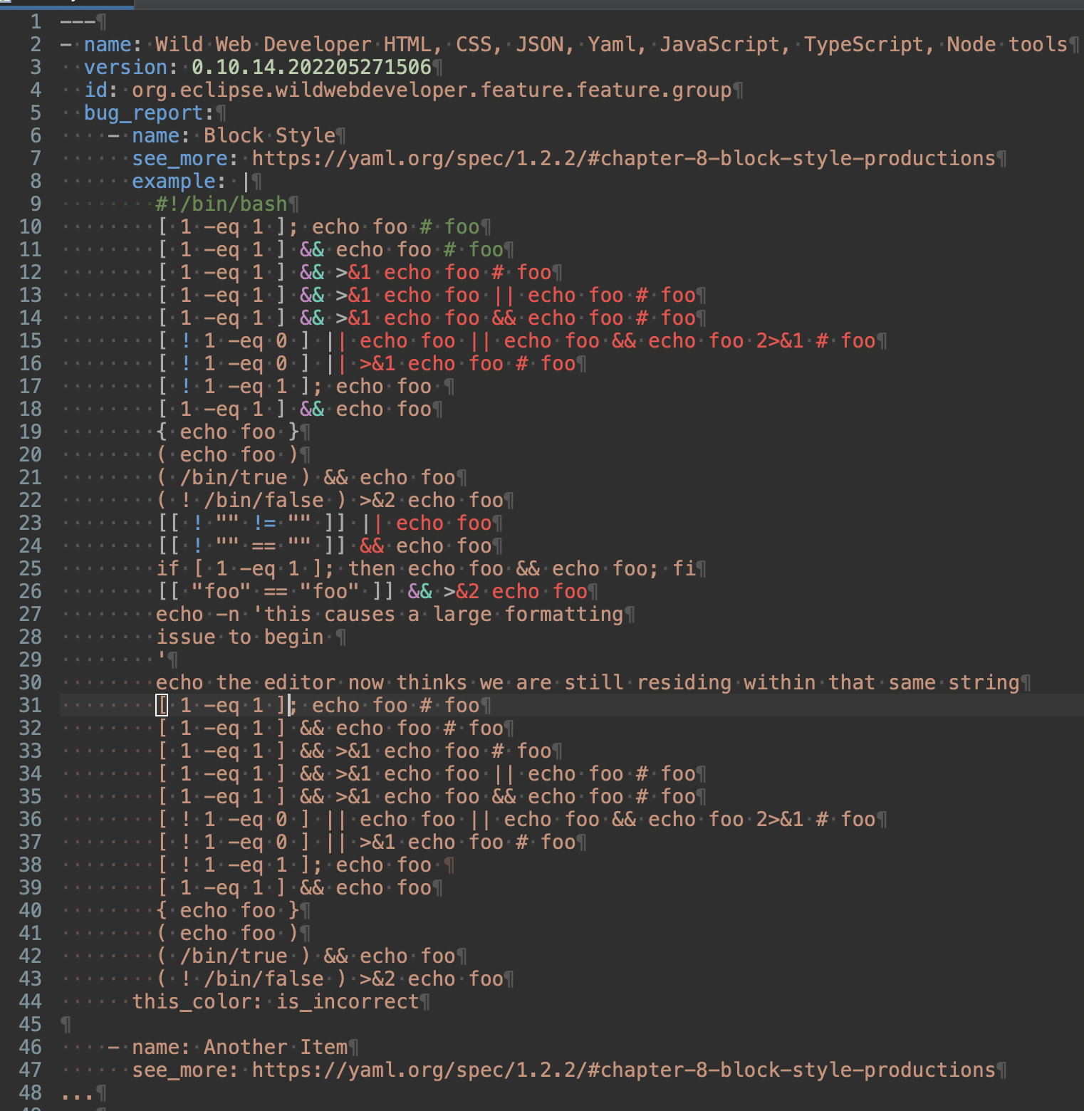 YAML - Syntax Coloring - Block Styles · Issue #404 · eclipse-tm4e/tm4e ...