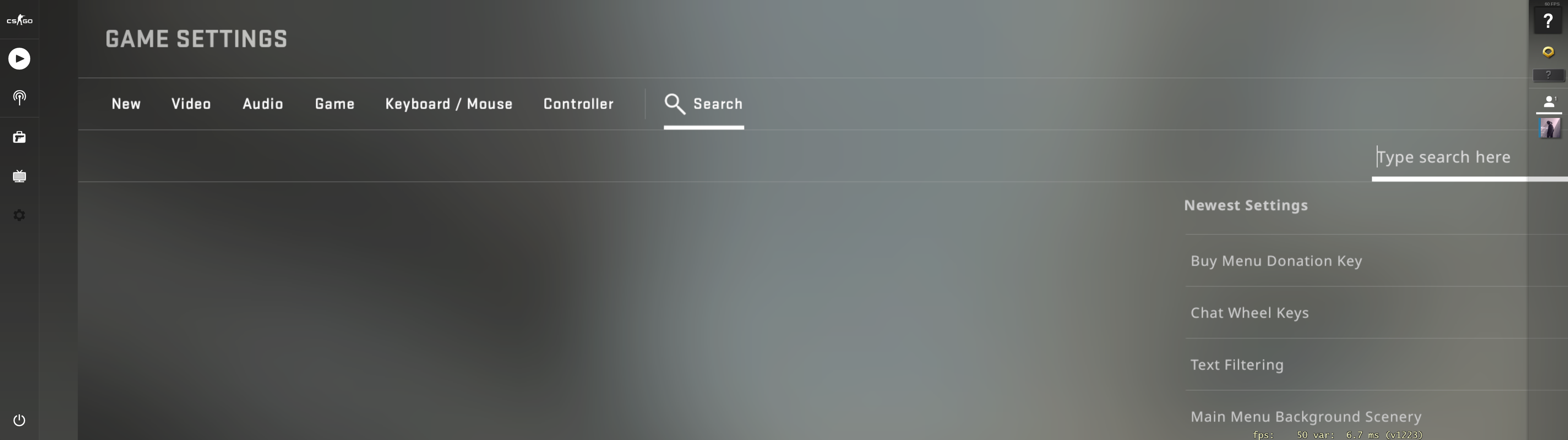 single monitor - menu 1