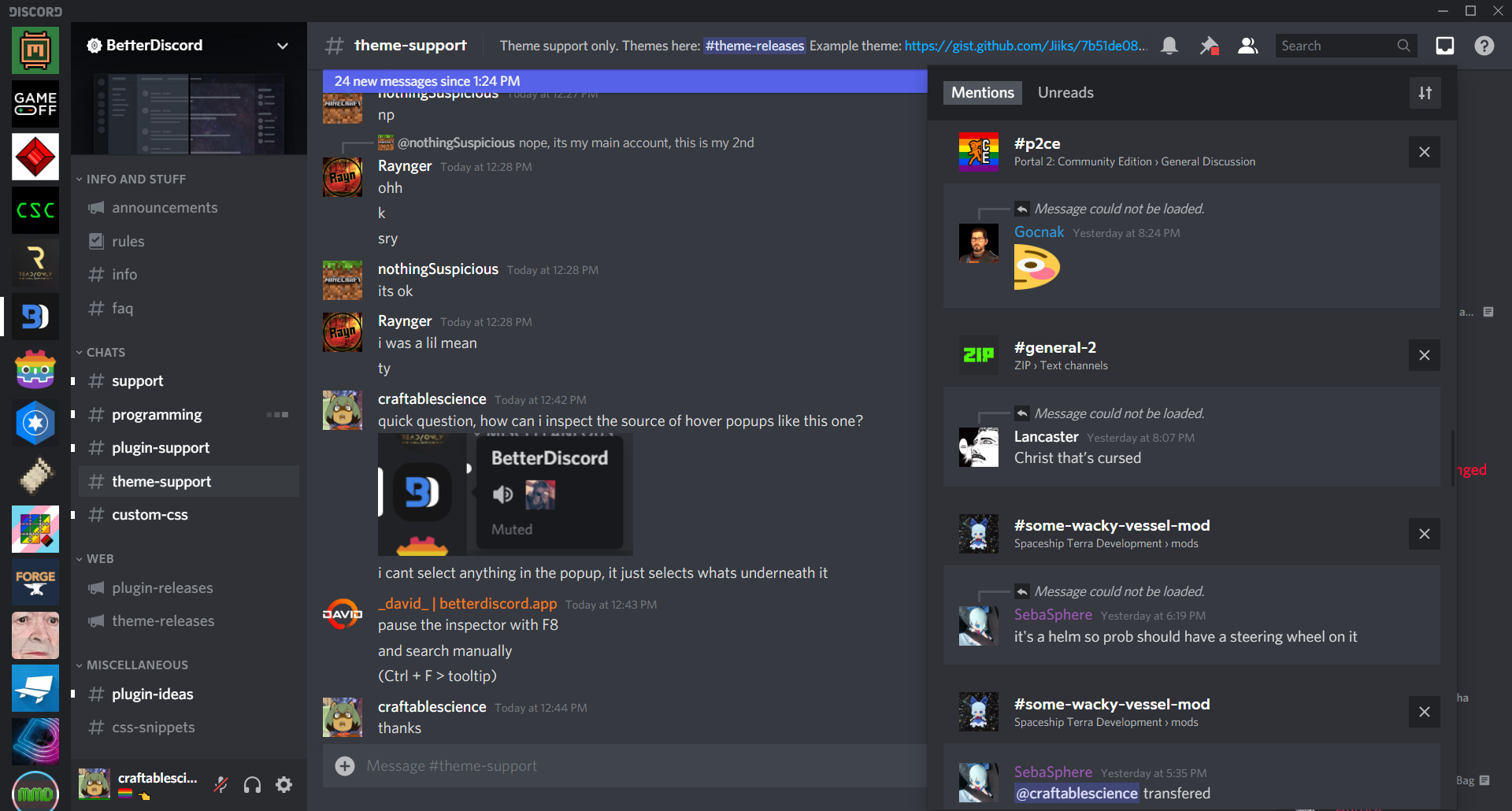 GitHub craftablescience/DiscordSquareTheme A theme for Discord