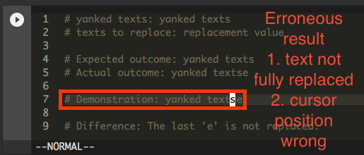 Vim visual selection paste do not replace all texts under selection ...