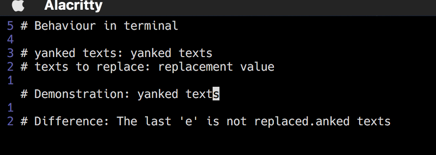 Vim visual selection paste do not replace all texts under selection ...